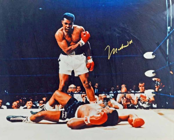 Muhammad Ali Over Sized 16" x 20" Over Liston Photo (PSA/JSA Guaranteed)