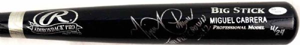 Miguel Cabrera Signed Limited Edition Personal Model Baseball Bat w/ "Triple Crown 2012" Inscription (JSA)