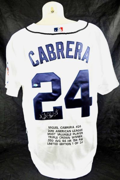 Miguel Cabrera Signed Limited Edition Detriot Tigers Jersey (PSA/JSA Guaranteed)
