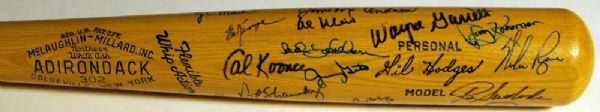 1969 New York Mets Team Signed Baseball Bat w/ 21 Signatures Including Cal Koonce! (PSA/JSA Guaranteed)