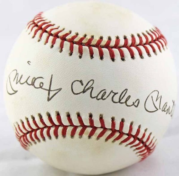 Superb Mickey Charles Mantle Signed OAL Baseball (JSA)