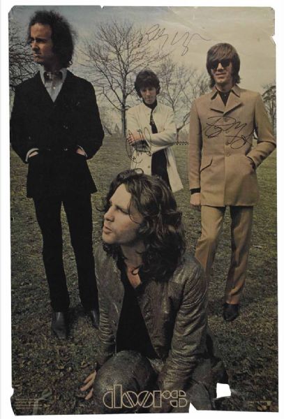The Doors: Vintage Signed Original 23" x 35" Poster w/ Krieger, Densmore, and Manzarek (PSA/JSA Guaranteed)