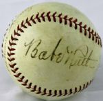 Saviours Of Baseball: Babe Ruth & William Harridge Historically Significant Dual Signed OAL Harridge Baseball (JSA)