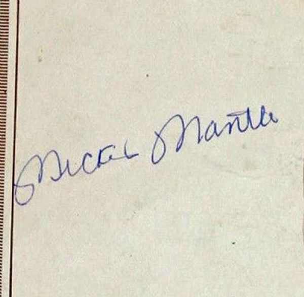 Mickey Mantle Near-Mint Triple-Crown Era Signature (JSA)