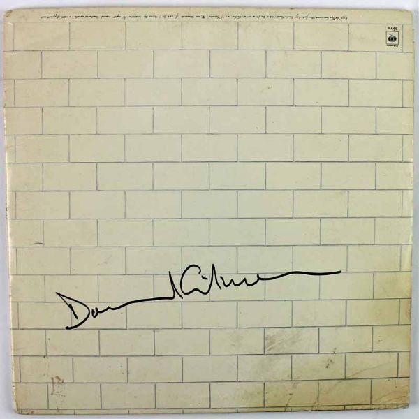 Pink Floyd: David Gilmour Ultra-Rare Single Signed "The Wall" Album (PSA/JSA Guaranteed)