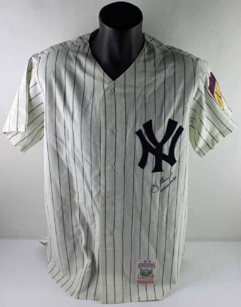 Yogi Berra Signed New York Yankees Cooperstown Collection Jersey w/ "MVP 51-54-55" Inscription (PSA/JSA Guaranteed)