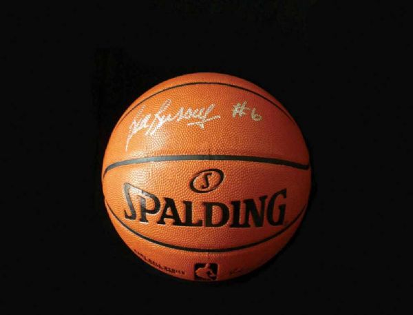 Bill Russell Signed Spalding Leather NBA Basketball (JSA)