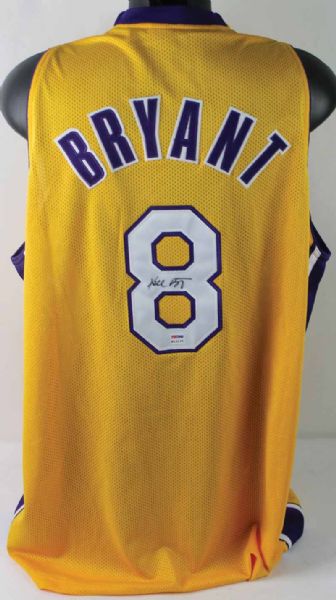 Kobe Bryant Signed Los Angeles Lakes #8 Jersey (PSA/DNA)