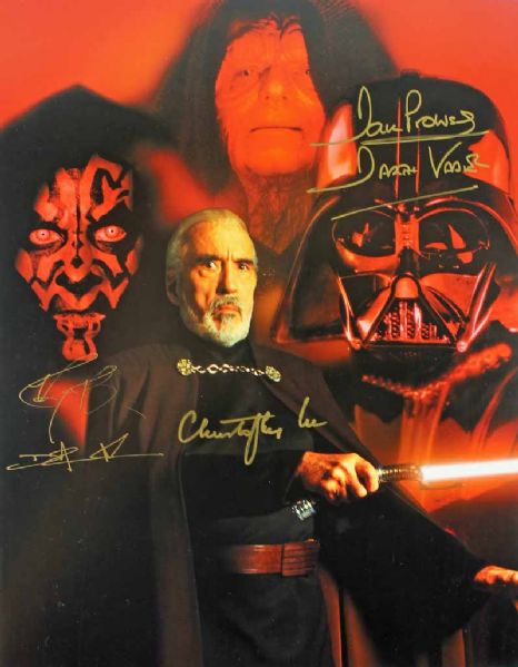 Star Wars Multi-Signed Sith Lords 11" x 14" Color Photo w/ 4 Signatures (PSA/JSA Guaranteed)