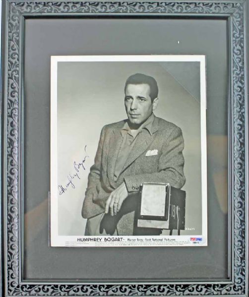 Humphrey Bogart Stunning Signed Signed & Framed 8" x 10" Photo (PSA/DNA)