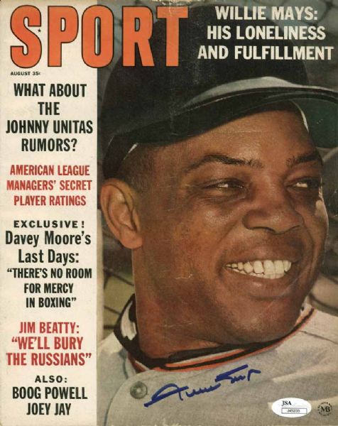 Willie Mays Signed 1963 Sport Magazine (JSA)