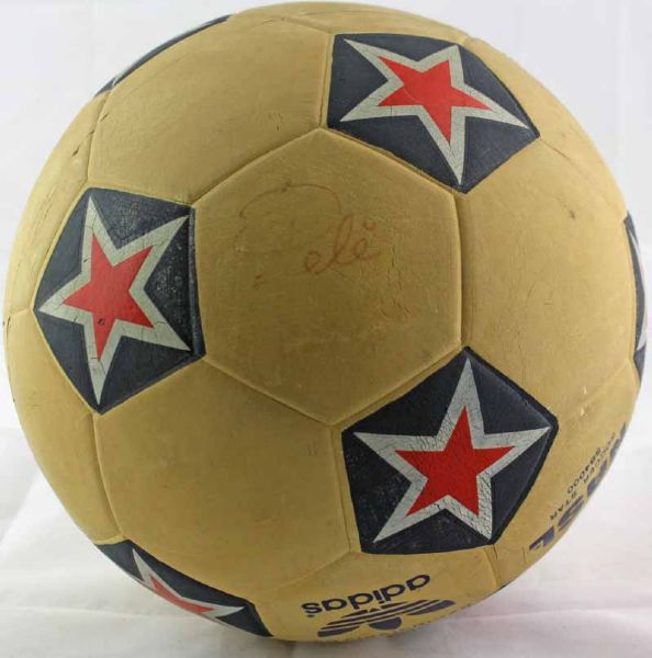 Pele Vintage Signed NASL Adidas Soccer Ball (PSA/DNA)