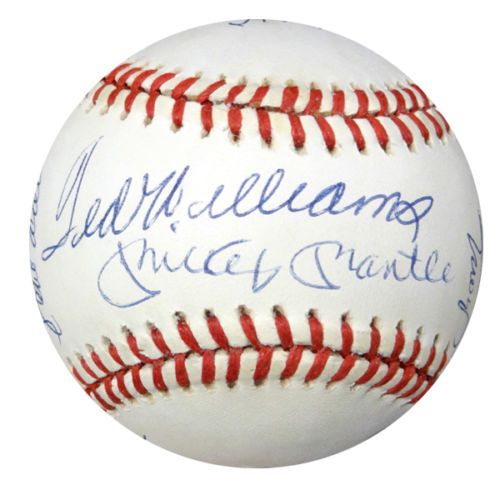 Original 11: 500 Home Run Kings Multi-Signed OAL Baseball w/ Desirable Mantle & Williams Sweet Spot! (PSA/DNA)