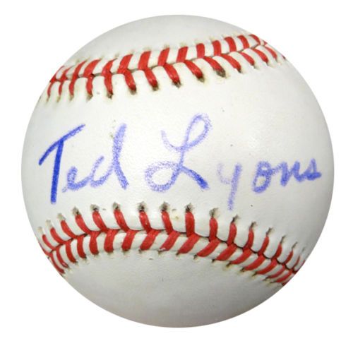 Ted Lyons Rare Single Signed Near-Mint OAL Baseball (PSA/DNA)