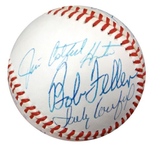 Pitching Legends: Multi-Signed OAL Baseball w/ Koufax, Drysdale, Feller, Hunter & More! (PSA/DNA)