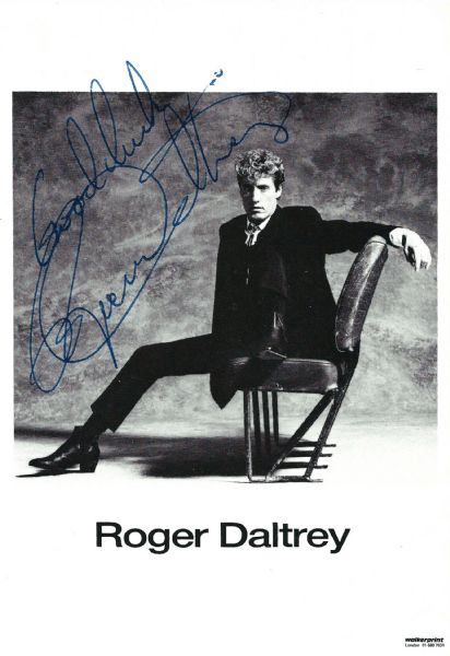 The Who: Roger Daltrey Signed 4" x 6" Black & White Photo (JSA)
