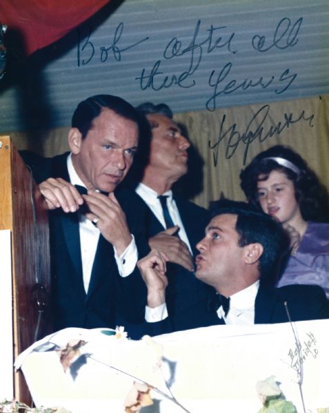 Tony Curtis Signed 8" x 10" Color Photo w/ Frank Sinatra & Peter Lawford! (PSA/JSA Guaranteed)