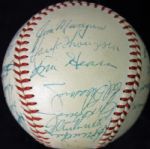 1956 NY Giants Team Signed ONL Baseball (JSA)