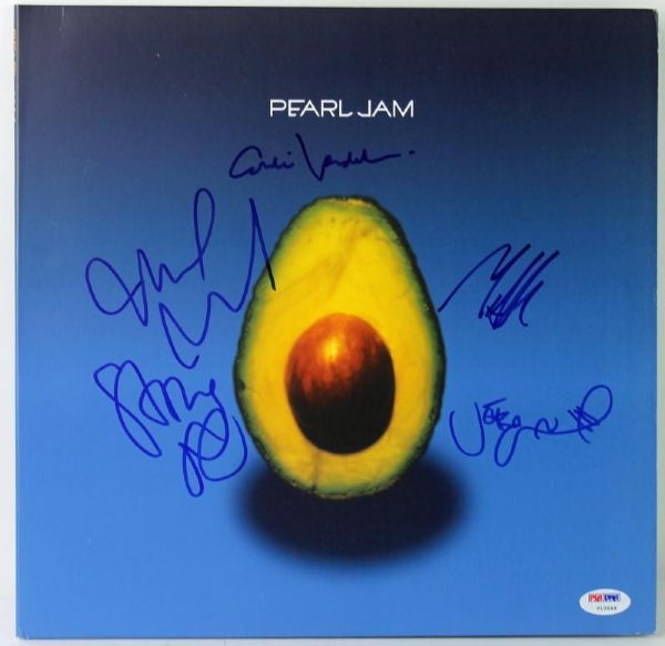 Pearl Jam: Group Signed "Avocado" Record Album (5 Sigs)(PSA/DNA)