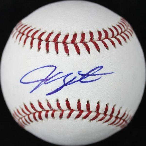 Braves: Justin Upton Signed OML Baseball (MLB)