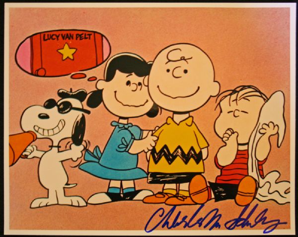 Peanuts: Charles Schulz Signed 8" x 10" Color Photo (PSA/DNA)