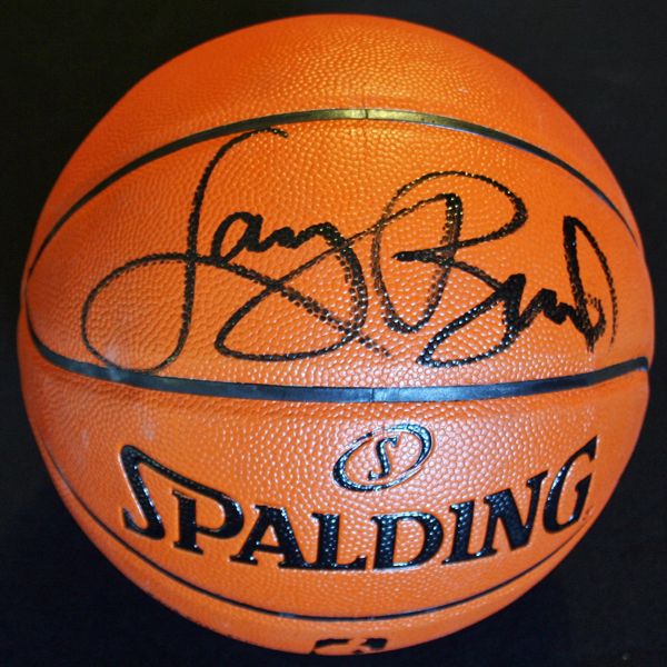 Larry Bird Signed Spalding NBA I/O Model Basketball (Bird Holo)