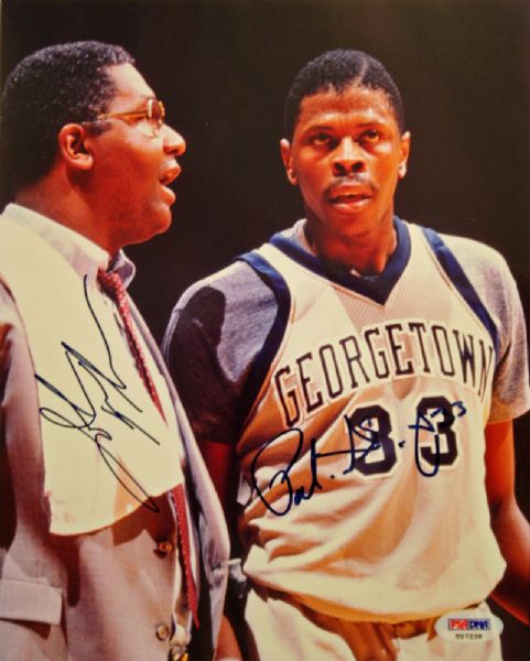 Patrick Ewing & John Thompson Dual Signed 8" x 10" Color Photo (PSA/DNA)