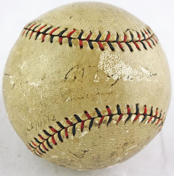 1920s Baseball Legends Multi-Signed ONL Baseball w/Rare John McGraw on the Sweetspot! (PSA/DNA)