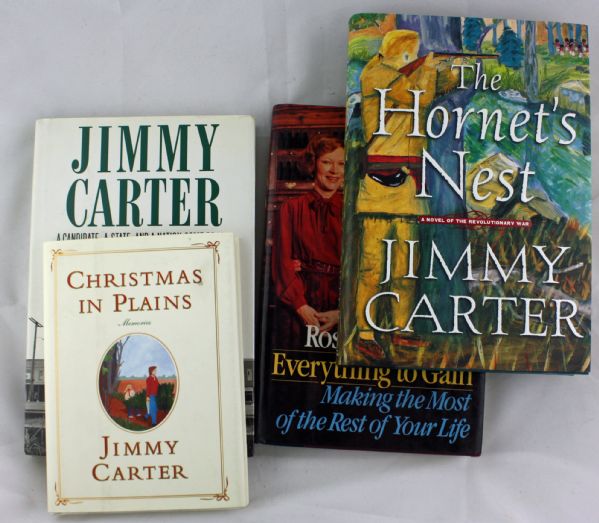 Lot of Four (4) President Jimmy Carter Signed Hardcover Books (PSA/JSA Guaranteed)