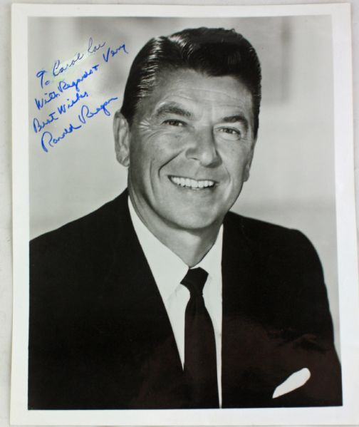 Ronald Reagan Signed 8" x 10" Black & White Photo (JSA)
