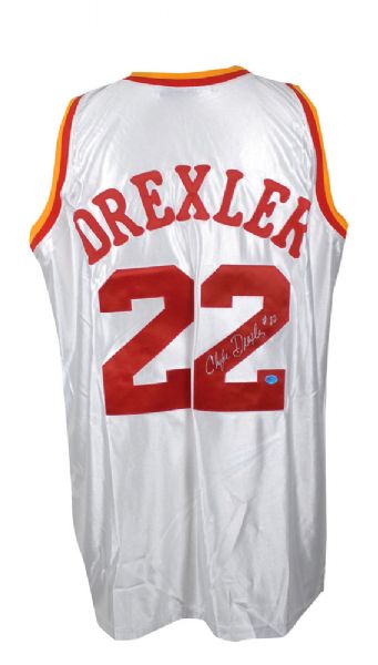 Clyde Drexler Signed Houston Rockets Jersey (PSA/JSA Guaranteed)