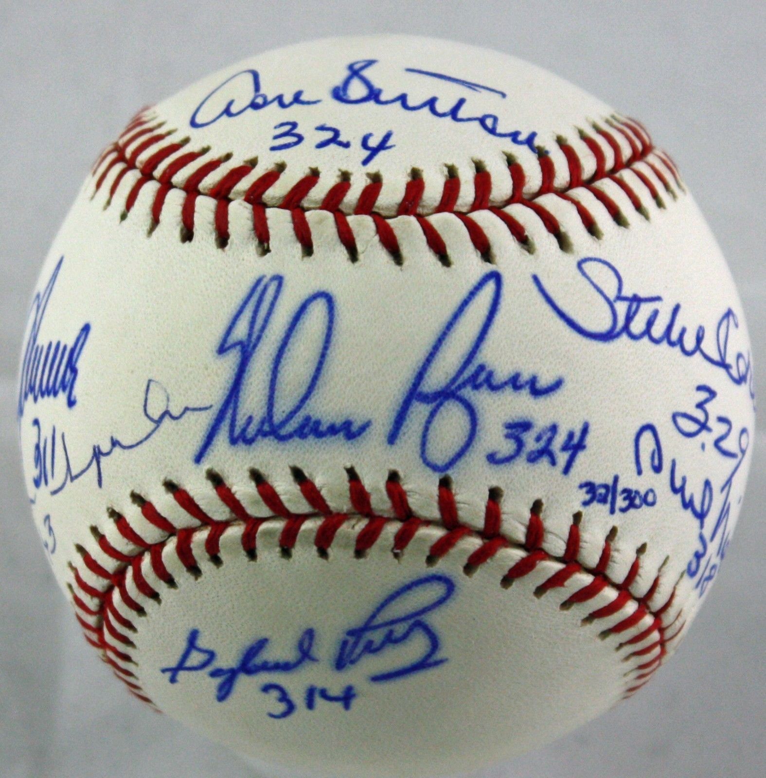 lot-detail-300-game-winners-signed-inscribed-oml-baseball-w-seven