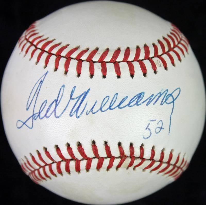 Sold at Auction: TED WILLIAMS SIGNED BASEBALL