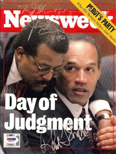 Rare Johnnie Cochran Signed 1993 Newsweek Magazine (PSA/DNA)