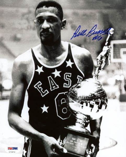 Bill Russell Lot of Two (2) Signed 8" x 10" Photos (PSA/DNA)