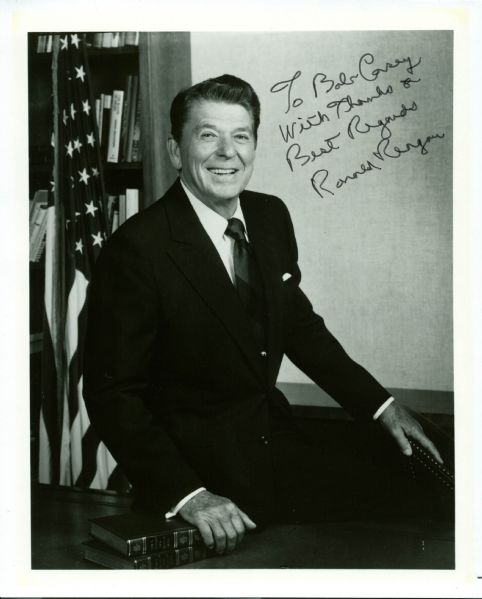 President Ronald Reagan Signed 8" x 10" Presidential Photo (JSA)