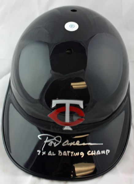 Rod Carew Signed Minnesota Twins Batting Helmet w/ "7x Batting Champ" (JSA)