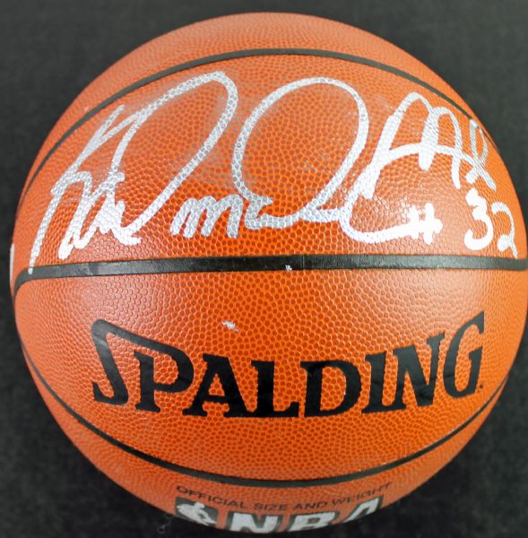 Karl Malone Rare Signed NBA I/O Basketball (JSA)
