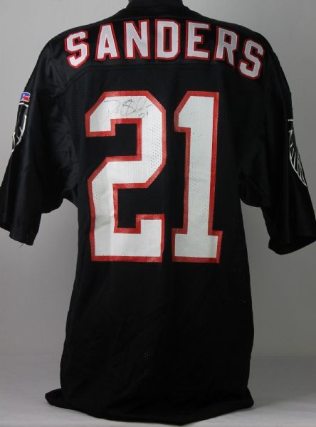 Prime-time: Deion Sanders Game-Used & Signed 1992 Atlana Falcons Home Jersey (JSA)