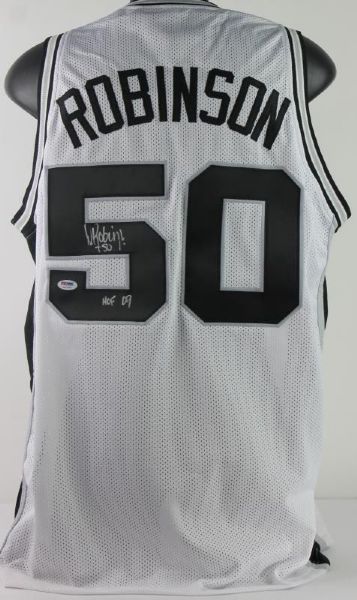David Robinson Signed San Antonio Spurs Basketball Jersey