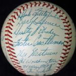1956 NY Giants Team Signed ONL Baseball (JSA)
