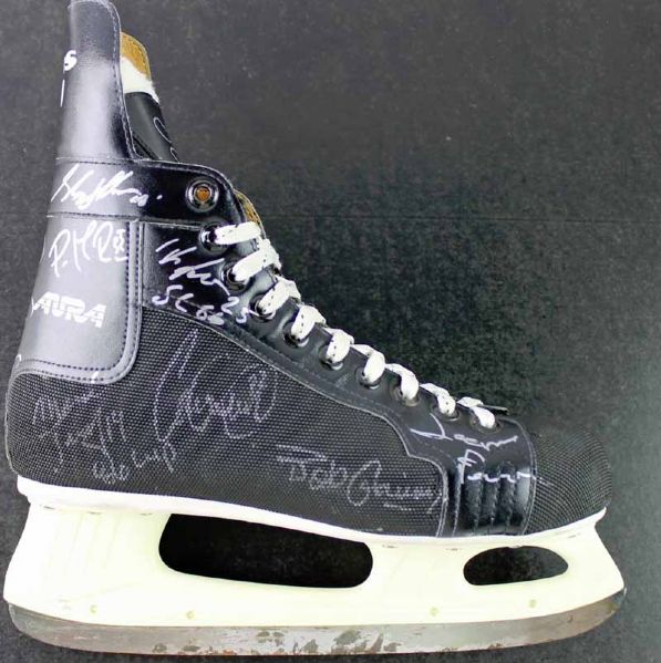 1986 Stanley Cup Champion Montreal Canadiens Signed Skate w/ Roy, Chelios & Others (PSA/DNA)