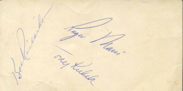 1961 New York Yankees Vintage Multi-Signed Album Page w/ Maris, Richardson & Kubek (JSA)