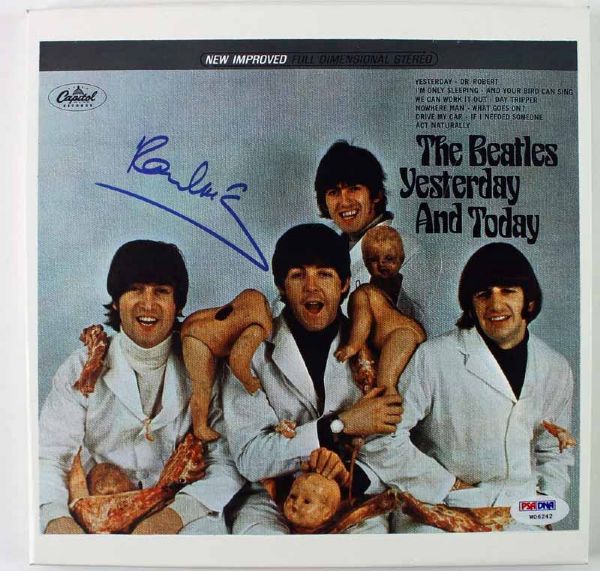 The Beatles: Paul McCartney ULTRA RARE Signed "Butcher Cover" Contemporary Album Box Graded MINT 9 (PSA/DNA)