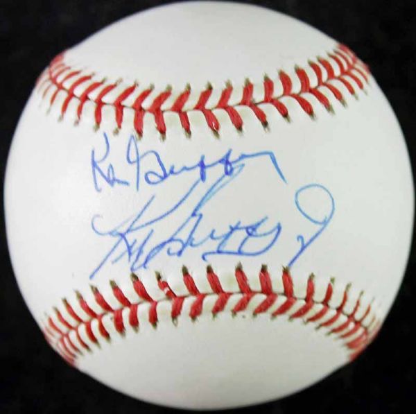 Ken Griffey Jr. & Sr. Signed OAL Rookie Baseball (JSA)