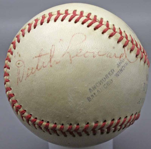 Dutch Leonard RARE Vintage Signed Baseball (PSA/DNA)