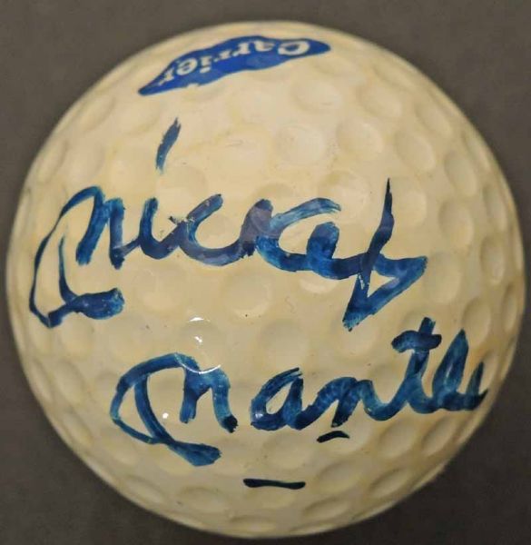 Mickey Mantle ULTRA-RARE Signed Golf Ball (JSA)