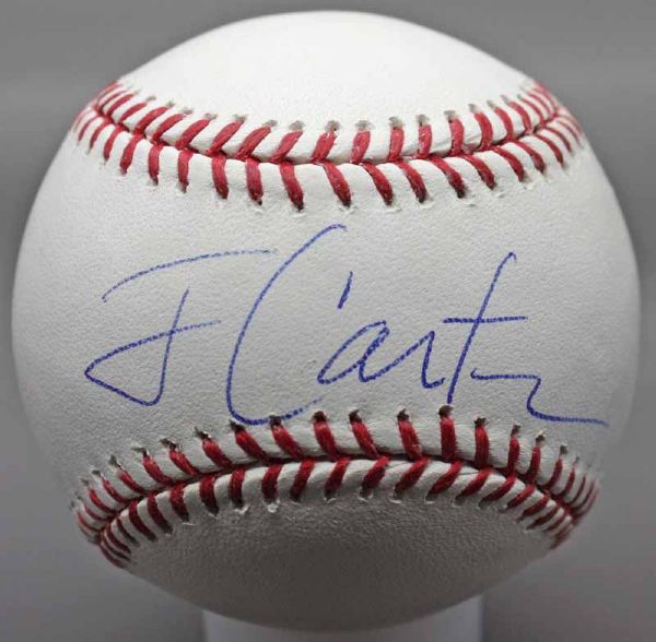 President Jimmy Carter Signed Near-Mint OML Baseball (PSA/DNA)