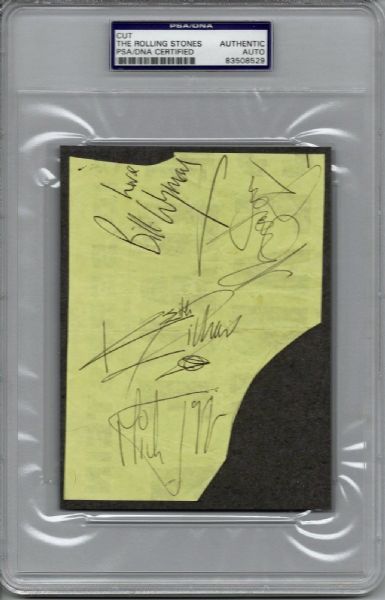 The Rolling Stones: Vintage c. 1963 Group Signed Album Page w/ Brian Jones! (PSA/DNA Encapsulated)