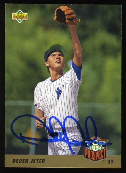 Derek Jeter Pre-Rookie Signed 1993 Upper Deck Prospects Trading Card (JSA Guaranteed)